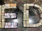 Cash seizure by the Enforcement Directorate during a raid in New Delhi. (ED)