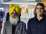 French President Emmanuel Macron at the Bangla Sahib gurdwara in New Delhi on February 19 (PTI) French President Emmanuel Macron at the Bangla Sahib gurdwara in New Delhi on February 19 (PTI)