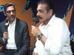 Sundar Pichai appeared alongside Ravi Shastri during match commentary.