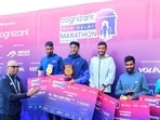 Kartik Karkera won the Delhi Marathon. (HT Photo)