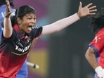 Navi Mumbai: Royal Challengers Bengaluru's Prema Rawat during the Women's Premier League (WPL) T20 cricket match between Royal Challengers Bengaluru and Delhi Capitals, at the DY Patil Stadium, in Navi Mumbai, Saturday, Jan. 17, 2026. (PTI Photo/Kunal Patil)(PTI01_17_2026_000577B) (PTI)