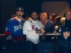 FBI Director Kash Patel before the hockey match at the Olympics.