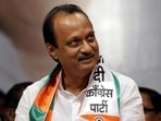 Pune, India - Sept. 22, 2019: Ajit Pawar at NCP meet at Annabhau Sathe auditorium in Pune, India, on Sunday, September 22, 2019. (Photo by Rahul Raut/HT PHOTO)