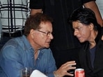 Salim Khan and Shah Rukh Khan at a party in 2018. Salim Khan and Shah Rukh Khan at a party in 2018.