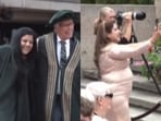 An Indian woman shared a funny convocation video where her desi mother urged her to dance.
