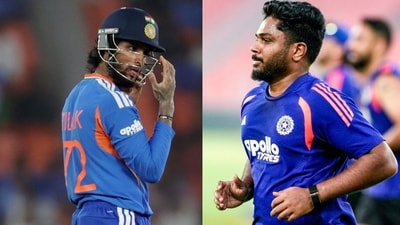 Suryakumar Yadav was asked about replacing Tilak Varma with Sanju Samson. Suryakumar Yadav was asked about replacing Tilak Varma with Sanju Samson.