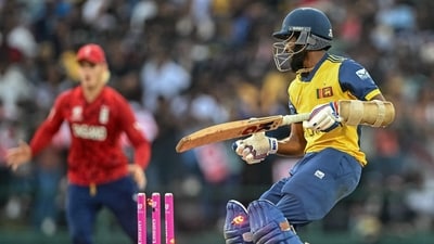 Sri Lanka beginning to lose momentum in the tournament – after a poor loss to Zimbabwe, a horror batting performance that leaves them battling for survival in Group 2. (AFP) Sri Lanka beginning to lose momentum in the tournament – after a poor loss to Zimbabwe, a horror batting performance that leaves them battling for survival in Group 2. (AFP)