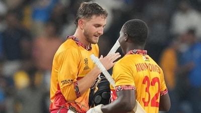 Zimbabwe celebrating after their win against Sri Lanka. (AP) Zimbabwe celebrating after their win against Sri Lanka. (AP)