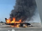 An image of a burning plane went viral online, with claims that an aircraft had been set on fire in Guadalajara.