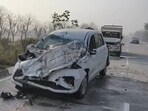 Police said the accident, triggered by dense fog and poor visibility, occurred near the Sangrur bypass.
