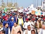 Punjab governor Gulab Chand Kataria during the walk against drugs in Ferozepur on February 12. (HT Photo)