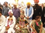 Arvind Kejriwal attends the Mandhata Samaj mass wedding ceremony for 151 couples at Jawahar Ground in Bhavnagar, Gujarat, on February 22, 2026.