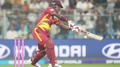 Sherfane Rutherford (31 not out) provided the finishing touch alongside others to make sure the Windies crossed the 250-run mark as they posted 254/6 in 20 overs. (AP) Sherfane Rutherford (31 not out) provided the finishing touch alongside others to make sure the Windies crossed the 250-run mark as they posted 254/6 in 20 overs. (AP)