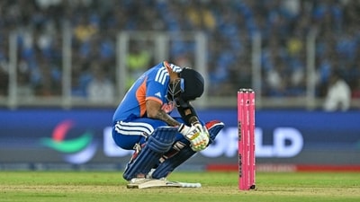 Suryakumar Yadav is aware that one more loss could send India packing (AFP) Suryakumar Yadav is aware that one more loss could send India packing (AFP)