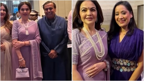 Nita Ambani shines in lavender chiffon saree at Shyam Kothari Memorial concert. (Instagram)