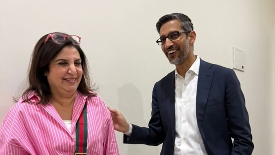 Farah Khan makes ‘Google giggle’ as she shares laughter-filled moments with Sundar Pichai. See pics Farah Khan makes ‘Google giggle’ as she shares laughter-filled moments with Sundar Pichai. See pics