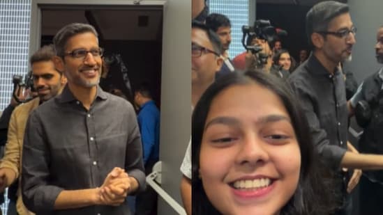 A Google employee posted about meeting Sundar Pichai at the Gurgaon office. (Instagram/taruvar_mittal)