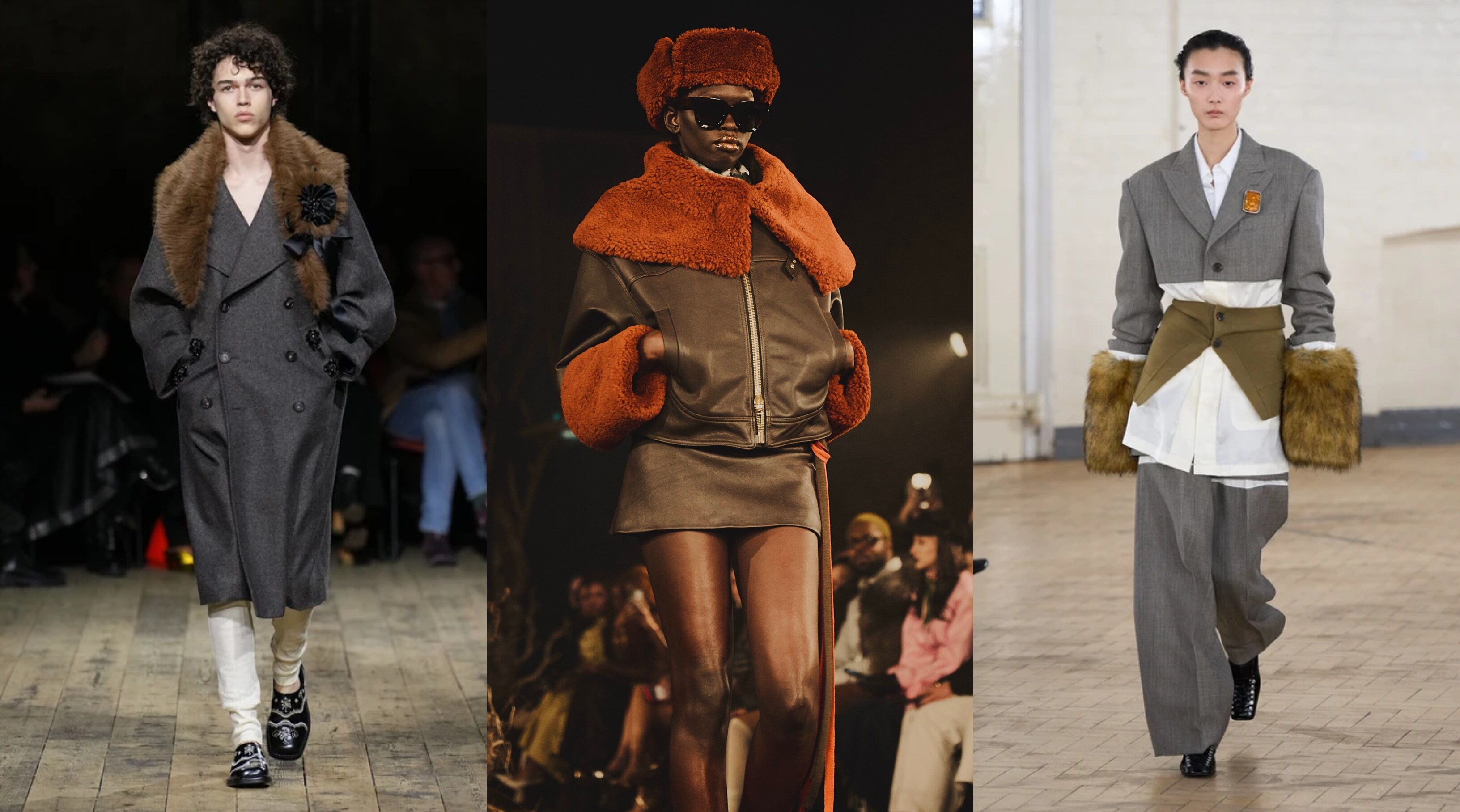 Fur trimmings were a recurring detail at London Fashion Week 2026 (Photos: X) Fur trimmings were a recurring detail at London Fashion Week 2026 (Photos: X)