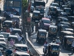 According to the officials, the Trafficure system provides real-time information about traffic conditions, including traffic jams and slow-moving traffic on major roads (Pratham Gokhale/HT Photo) According to the officials, the Trafficure system provides real-time information about traffic conditions, including traffic jams and slow-moving traffic on major roads (Pratham Gokhale/HT Photo)
