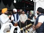 Cabinet minister Tarunpreet Singh Sond and other officials at the Sakhi Shakti Mela in Khanna.