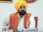 Chief minister Bhagwant Mann speaks during Punjab cabinet meeting in Chandigarh on Monday. (Sourced)