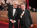Steve Martin, left, and Martin Short arrive at the 83rd Golden Globes