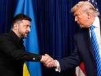 Ukraine President Volodymyr Zelenskyy (left) shakes hands with President Donald Trump at a meeting in December 2025. (AP File) Ukraine President Volodymyr Zelenskyy (left) shakes hands with President Donald Trump at a meeting in December 2025. (AP File)