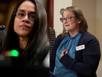 L- Aliya Rahman R- Mary Granlund: Minnesotans affected by ICE actions are attending Trump's State of the Union as guests of Rep. Ilhan Omar, highlighting issues in immigration policies. 