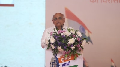 Gujarat Chief Minister Bhupendra Patel tables a resolution in the Legislative Assembly in Gandhinagar on February 23, 2026 to mark 150 years of ‘Vande Mataram’, according to an official statement. Gujarat Chief Minister Bhupendra Patel tables a resolution in the Legislative Assembly in Gandhinagar on February 23, 2026 to mark 150 years of ‘Vande Mataram’, according to an official statement.