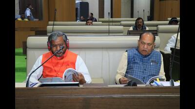 Jharkhand LoP Babulal Marandi in Assembly on Tuesday Jharkhand LoP Babulal Marandi in Assembly on Tuesday