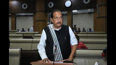 Jharkhand finance minister Radha Kirshna Kishore presents Budget in state assembly on Tuesday Jharkhand finance minister Radha Kirshna Kishore presents Budget in state assembly on Tuesday