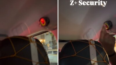Snippets from a video about a faulty SOS button. (Instagram/@rohitsinghrathaur) Snippets from a video about a faulty SOS button. (Instagram/@rohitsinghrathaur)