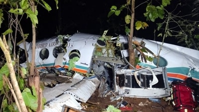 Chatra: Wreckage of an Redbird Airways Pvt Ltd Beechcraft C90 aircraft VT-AJV operating medical evacuation (Air Ambulance) flight, which was carrying seven people onboard while on its way from Ranchi to Delhi, lies near Simaria area after crash, in Chatra district, Jharkhand, Monday, Feb. 23, 2026. (PTI) Chatra: Wreckage of an Redbird Airways Pvt Ltd Beechcraft C90 aircraft VT-AJV operating medical evacuation (Air Ambulance) flight, which was carrying seven people onboard while on its way from Ranchi to Delhi, lies near Simaria area after crash, in Chatra district, Jharkhand, Monday, Feb. 23, 2026. (PTI)