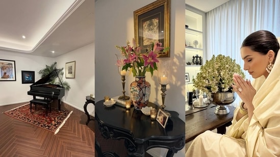Tara Sutaria's new home in Mumbai showcases luxe decor featuring classic elements, wooden interiors and ample of soft lighting
