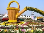 Anand Mohan Singh, deputy director (horticulture), Noida Authority, said such incidents were not isolated to the last day. “It was happening almost every day. We would fix everything at night, and then people would damage it again the next day. What can we do about certain members of the public?” (HT Photo)