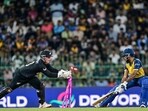 SL vs NZ Super Eights Live Score: New Zealand snap through the batting order of Sri Lanka.