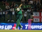 Pakistan's Babar Azam is bowled out by England's Jamie Overton