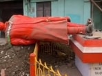 Police said a case has been filed and the excavator used for the vandalism has been seized. (Sourced)