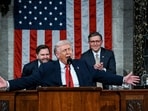 US President Donald Trump delivers the first State of the Union address of his second term to a joint session of Congress in the House Chamber of the United States Capitol in Washington, DC, on February 24, 2026. US President Donald Trump delivers the first State of the Union address of his second term to a joint session of Congress in the House Chamber of the United States Capitol in Washington, DC, on February 24, 2026.