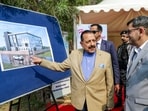 The union minister said a foundation stone has been laid for another block to be constructed for about <span class='webrupee'>₹</span>55 crore, with a built-up area of around 8,000 square metres. The union minister said a foundation stone has been laid for another block to be constructed for about <span class='webrupee'>₹</span>55 crore, with a built-up area of around 8,000 square metres.