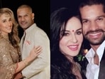 Shikhar Dhawan with Sophie Shine, cricketer with ex-wife Aesha Mukerji