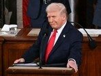 US President Donald Trump delivers the State of the Union address in the House Chamber of the US Capitol in Washington, DC, on February 24, 2026. (Photo by ANDREW CABALLERO-REYNOLDS / AFP)