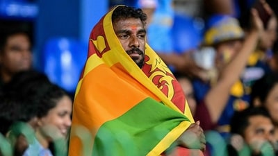 Sri Lanka ultimately could not compete and saw their innings end on 107/8. The loss spells the end of their campaign, but they could still have a role to play in Pakistan's fate – a consolation win against their Asian rivals would also eliminate them from contention for the semifinals. (AFP)