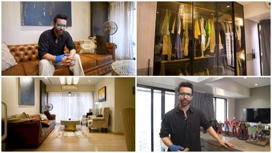 Aamir Ali's Mumbai home blends European minimalism with bold accents. (YouTube/ Mashable India)