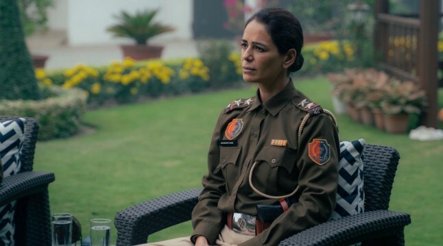 “Mona Singh plays Dhanwant Kaur — an aggrieved mother, a once-disgraced police inspector, and a woman fighting with all her might to hold her life together as it steadily unravels” (Still from Kohrra Season 2) “Mona Singh plays Dhanwant Kaur — an aggrieved mother, a once-disgraced police inspector, and a woman fighting with all her might to hold her life together as it steadily unravels” (Still from Kohrra Season 2)