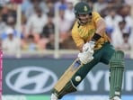 South Africa's captain Aiden Markram in action against West Indies. (PTI)