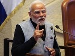 India's Prime Minister Narendra Modi addresses the Israeli parliament, the Knesset, in Jerusalem on February 25, 2026.