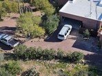 Nancy Guthrie's house is seen in an aerial view.