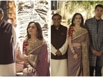 Nita Ambani and Mukesh Ambani with Arjun Tendulkar and Saaniya. Nita Ambani and Mukesh Ambani with Arjun Tendulkar and Saaniya.