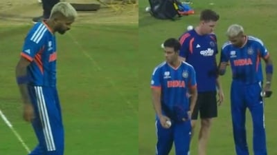 Hardik Pandya bowled the final over post Player of the Match win. (Jio Hotstar/Screengrab) Hardik Pandya bowled the final over post Player of the Match win. (Jio Hotstar/Screengrab)